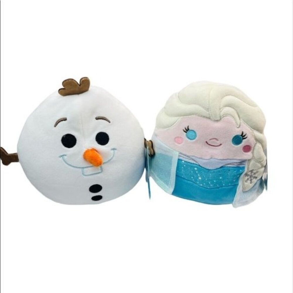 Squishmallow ~Disney ~Elsa & Olaf 7" Set Of 2-Pcs ~Kellytoy  NWT